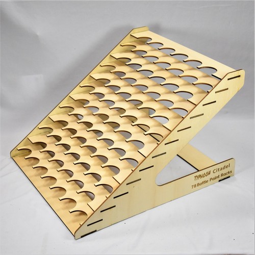 78 BOTTLE CITADEL PAINT RACK USA TYPHOON © HOBBY MINIATURE STORAGE WOODEN - Picture 8 of 11