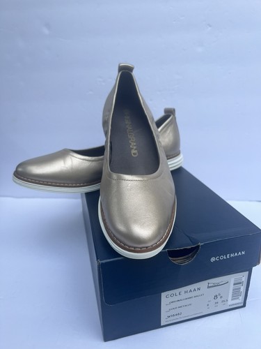 Cole Haan Original Grand Ballet Flat Slip Gold Metallic  Women's Size 8.5  W/Box