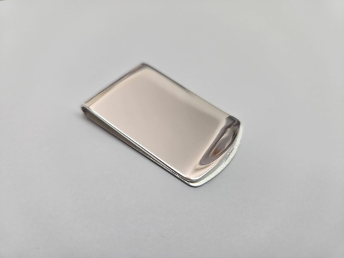 Sterling Silver Money Clip Plain Wide Closed Back Made in Italy 1 X 1 3/4 inch - Picture 1 of 7