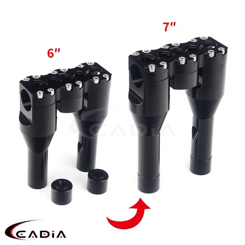 1-1/2" Bar Club Style Handlebar Risers For Harley Dyna Softail Touring Road King - Picture 4 of 10