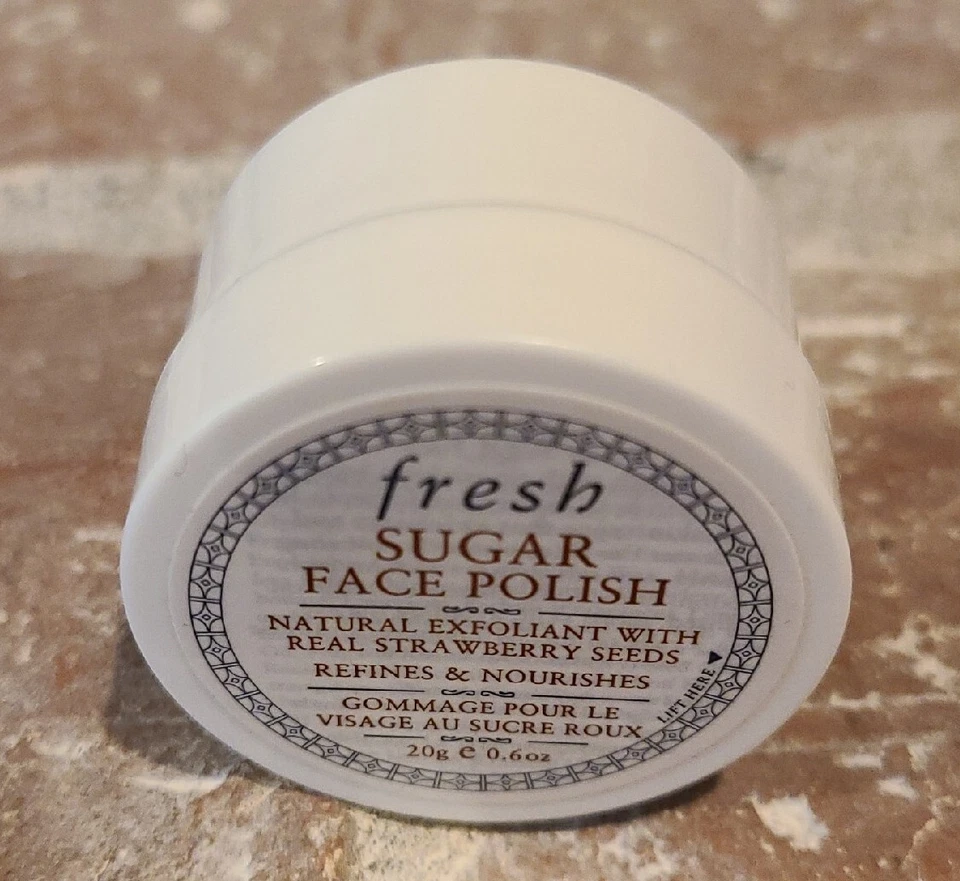 FRESH SUGAR FACE POLISH Natural Exfoliant Strawberry Seeds Travel 20g / .6 oz - Image 2 of 2