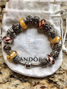 Details about 100% Authentic Pandora Bracelet with 17 Charms, Many Retired, Sterling Silver Details about 100% Authentic Pandora Bracelet with 17 Charms, Many Retired, Sterling Silver