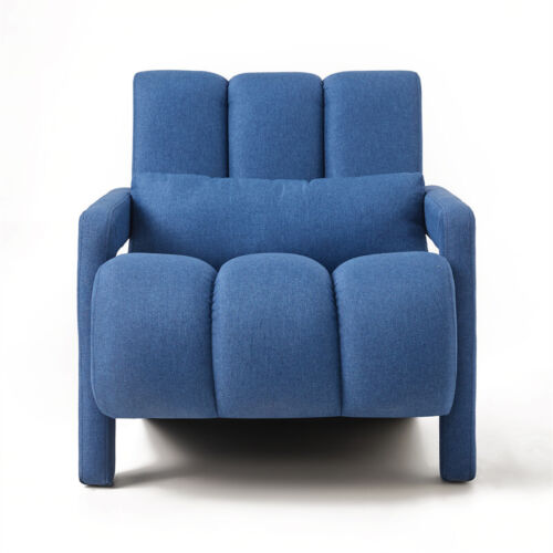 Modern Upholstered Accent Chair,Comfort Linen Fabric with Pillow for Living Room - Picture 8 of 10