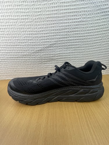 Hoka One One Clifton 6 Black Running Shoes Men’s Size 10.5 Sneakers 1102872 BLK - Picture 5 of 13