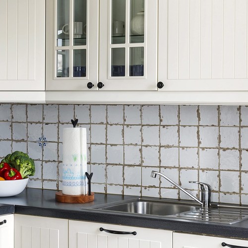 Farmhouse Paper Towel Holder Countertop, Easy One-Handed Tear Wood Paper Towe... - Picture 4 of 6