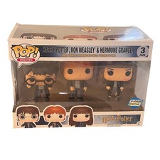 Funko Pop Movies: Harry Potter Ron Weasley  Hermione Granger 3-Pack Special