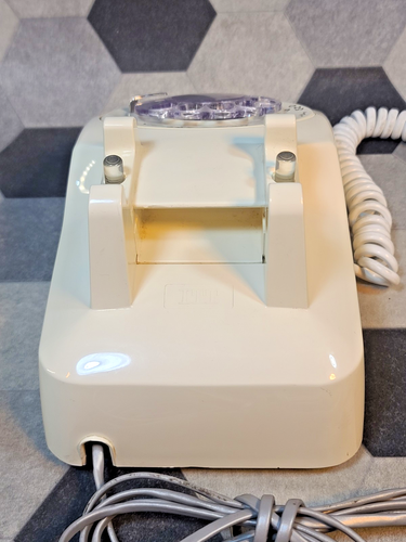 Telefono da tavolo scrivania vintage anni 80 modello ITT serie 500 BIANCO quadrante rotante 1983 - Foto 13 di 15