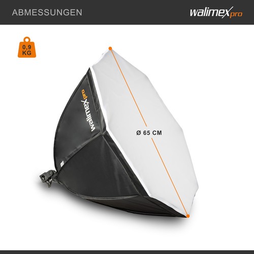 Walimex pro Octagon Softbox 65 cm LED Leuchte 45 W by studio-ausruestung.de - Picture 5 of 6