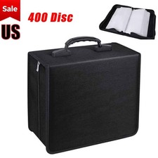 400 Disc CD/DVD Wallet Binder Book Sleeves Disc Storage Bag Carrying Case Box