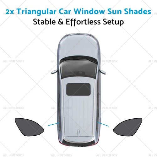 2x Triangular Car Window Sun Shades Suitable for Mazda CX-9 16-25 UVA Protection - Picture 9 of 9