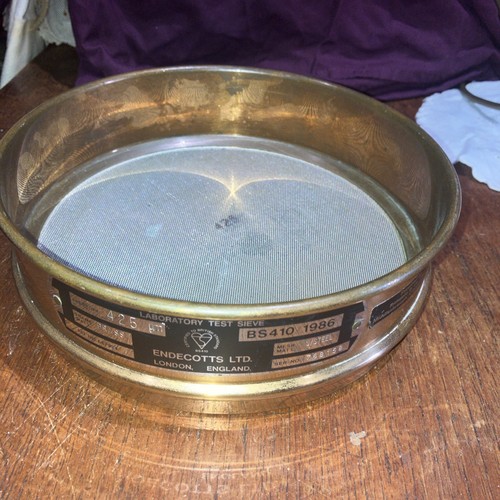 Setaccio prova laboratorio ottone vintage 1986 Middlesbrough 21 cm diametro 6,5 cm altezza - Foto 1 di 3