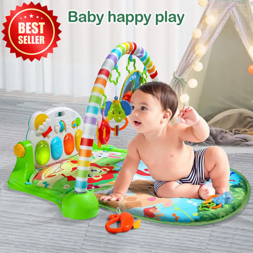 Baby Gym Play Mat Piano Tummy Time Activity Center for Infants & Toddlers - Picture 8 of 10