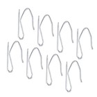 200 Pcs Shaped Hooks Stainless Steel Shower Curtain Bath Drape Rings Iron