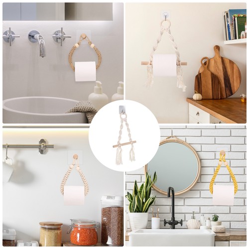 Toilet Paper Holder, Toilet Tissue Holder for Home Bathroom Decoration Milky - Picture 7 of 7