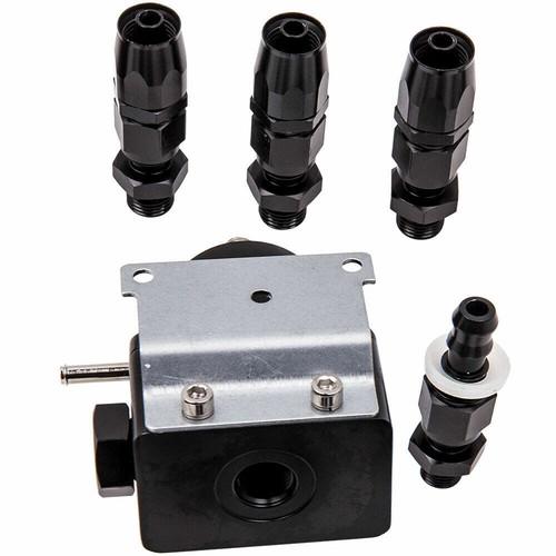 LokoCar Adjustable Fuel Pressure Regulator Kit Oil 0-100psi Gauge -6AN 6AN Black - Picture 7 of 12