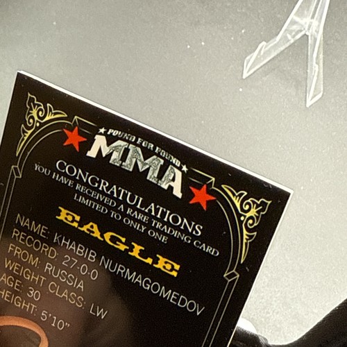 Khabib Nurmagomedov 2019 UFC artist Sig  1/1. Great Addition For Collection KB! - Picture 4 of 7