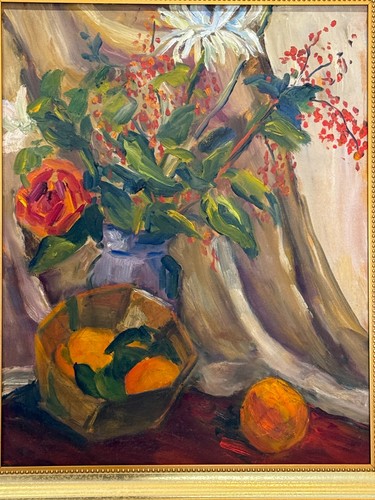 Beautiful Still Life Acrylic Oil On Canvas Painting By Betty Watt - Imagen 9 de 14