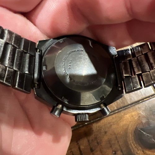 LeJour Chronograph Ref. 7000 Black PVD 1980s Vintage Mens Watch Valjoux 7750 - Picture 9 of 20
