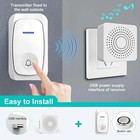 Long Lasting USB Wireless Doorbell Featuring 38 Personalized Ringtones
