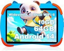 10Inch Kids Tablet, Octa-Core CPU, Support Face Unlocked, 10GB 64GB 1TB Expand T