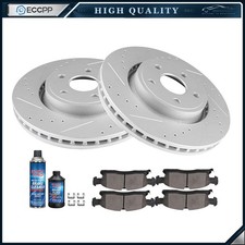 Front Discs Brake Rotors and Ceramic Pads For Dodge Durango 2011-2017 Drilled