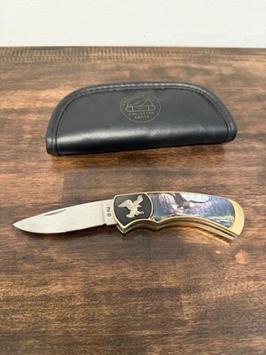 Franklin Mint Bald Eagle In Flight Collector Knife Stainless Great Shape W/ Case