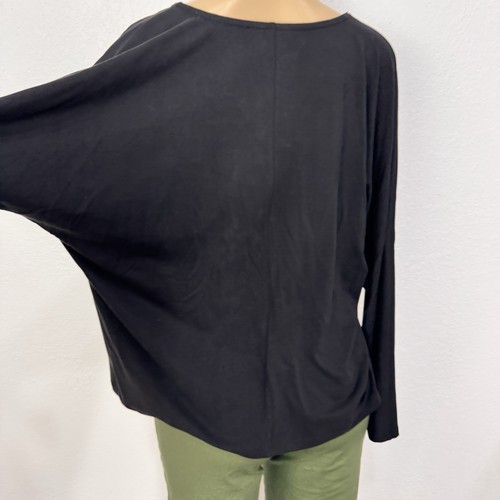 Eileen Fisher kastige Dolmanärmel V-Ausschnitt Bluse Shirt Damen Größe S Freizeit Tops - Bild 7 von 13