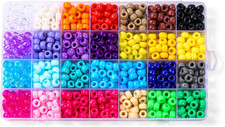 28 Colors 700Pcs Pony Beads for Bracelets, 6X9Mm Large Plastic Kandi Beads Set F