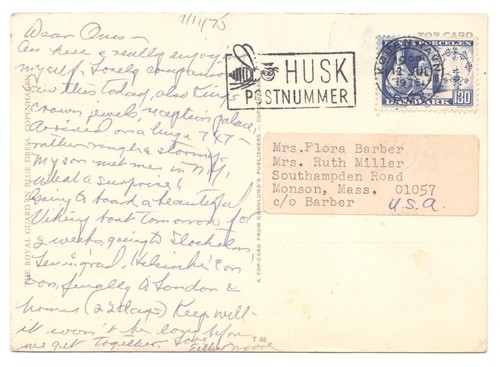 Copenhagen Amalienborg Palace Royal Life Guards Changing Guard Postcard - Picture 2 of 2