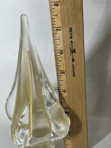 Christmas Tree Gold Dust Murano Glass 7.5” - Picture 8 of 14