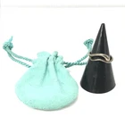 Tiffany & Co. SV925 Teardrop Ring Womens Size No. 9 1/2 Adjustable Jewelry