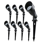 4W LED Landscape Lights Low Voltage Landscape Lighting Spotlights 8 LED Black