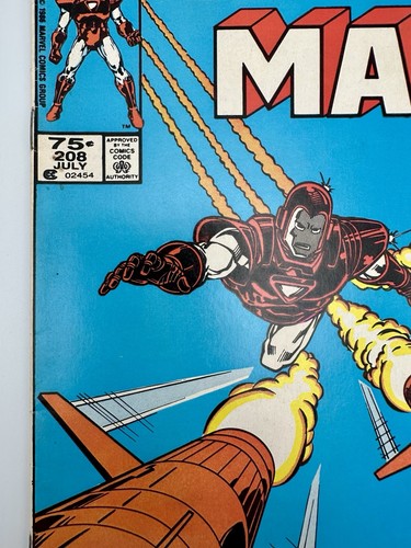 Marvel Comics - Iron Man #208 (1986) VG/B&B/CS - Picture 8 of 10
