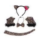 4 Pcs Animal Costume Accessories Cosplay Headband Leopard Headdress