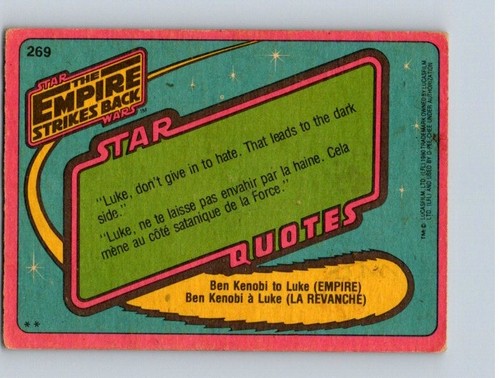 VINTAGE ORIGINAL NON SPORT CARD EMPIRE STRIKES BACK 1980 C3PO NO586 - Picture 2 of 2
