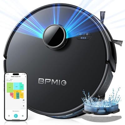 BPMIO B15 Saugroboter 5000Pa Wischfunktion LiDAR App Alexa 150Min 3in1