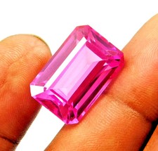 Natural 7.45 Ct Pink Sapphire Ceylon Emerald Cut Certified Loose Rare Gemstone