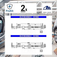 2x ORIGINAL® Ate Bremsschlauch Vorne für VW AMAROK AMAROK Pritsche/Fahrgestell