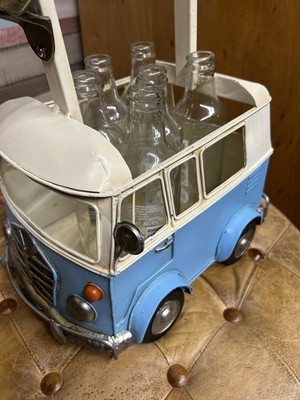 Wohnmobil Flasche Metall Auto Modell Sammlerfahrzeug Oldtimer Handarbeit H37cm
