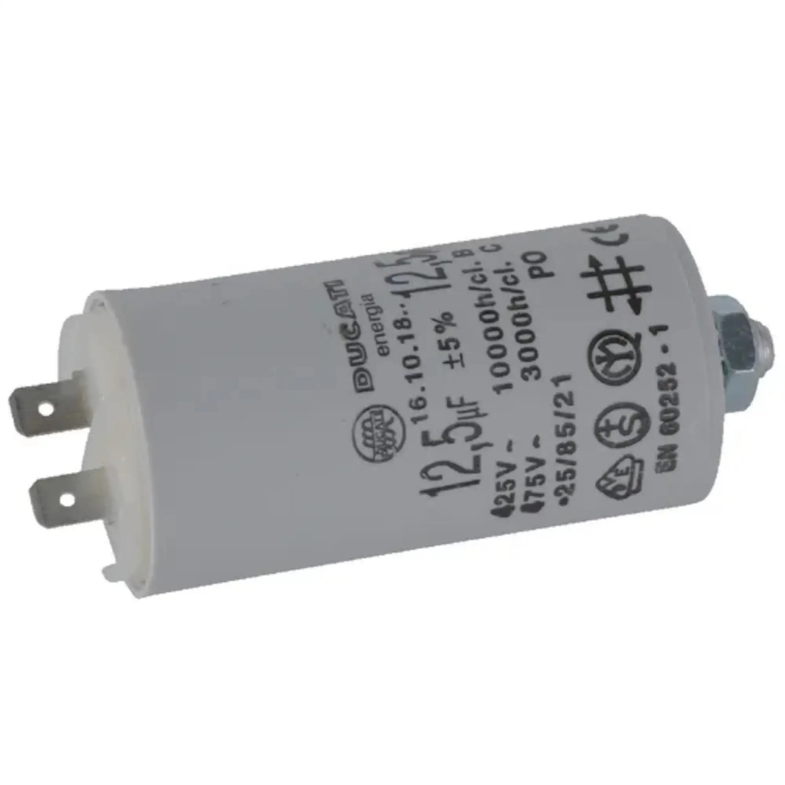 Condensateur 12,5µF 450V pour réparer un moteur électrique qui grogne ou bloque