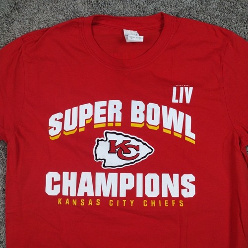 Kansas City Chiefs T Shirt Mens M Red Super Bowl LIV Champions Football NFL - Picture 2 of 10