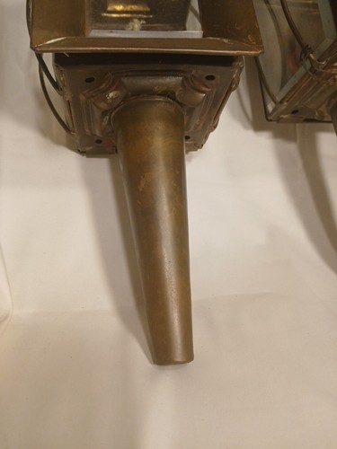 Antique Bronze Brass Copper Car Headlights Pair Untested - Bild 4 von 10