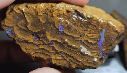 Boulder Opal Rough Parcel Blue Green Winton Matrix 2210 Cts Lapidary 442 Grams - Picture 9 of 23