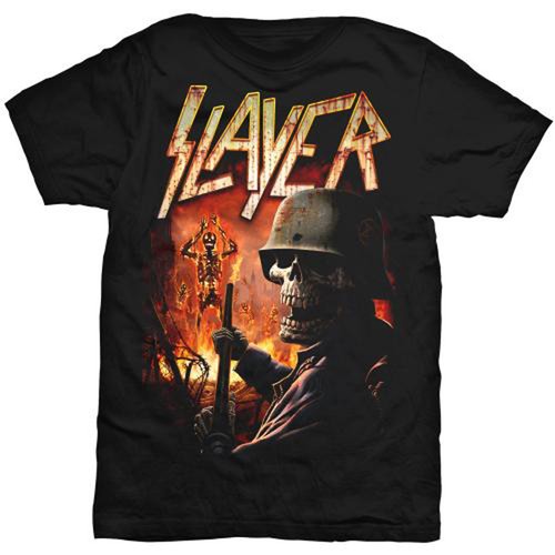 Slayer Burning Fire Thrash Metal Rock Official Tee T-Shirt Mens Unisex - Picture 1 of 4