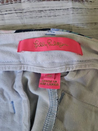 Lilly Pulitzer Damen Shorts Größe 10 blau pink Paisleymuster Sommerstil - Bild 3 von 9