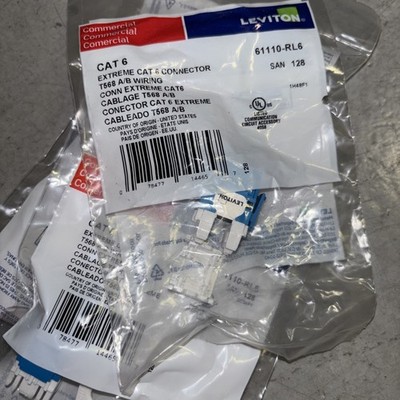 Leviton 61110-RL6 eXtreme Cat 6 QuickPort Jack, Blue A/B Wiring - 10 PACK - New