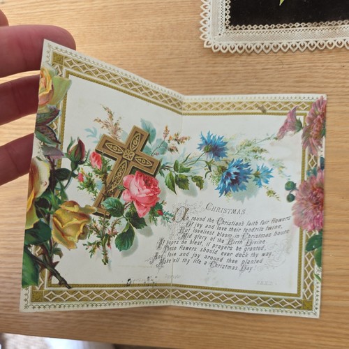 Antique Victorian Christmas Cards c.1870 #13 - Picture 9 of 10