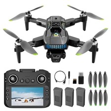 XT555 GPS Drones with 4K Camera for Adults, 4.5" HD Screen on Controller Black
