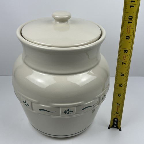 Longaberger Woven Traditions Heritage Green Trim XL 10” Canister w/ Lid USA - Picture 9 of 12