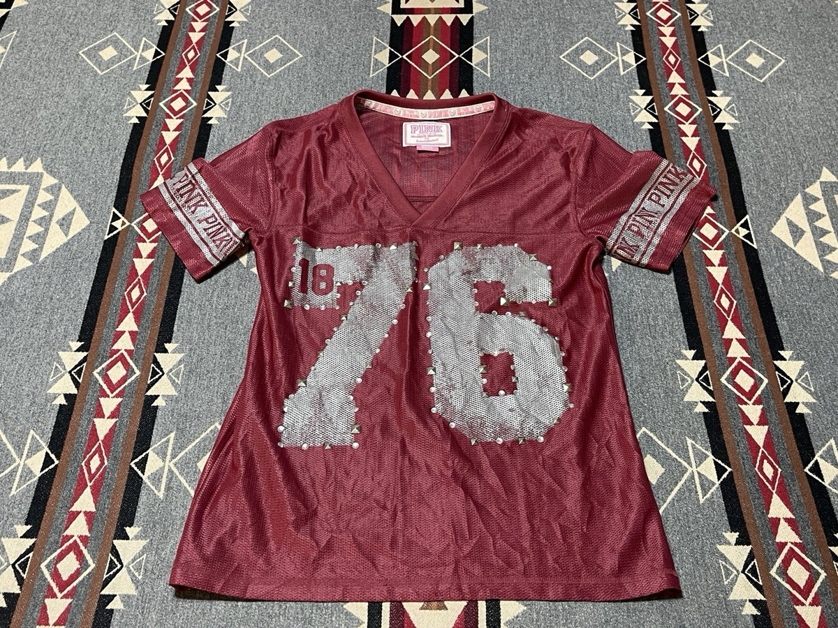 Victoria's Secret PINK Womens Jersey Top Sz S Texas A&M Aggies